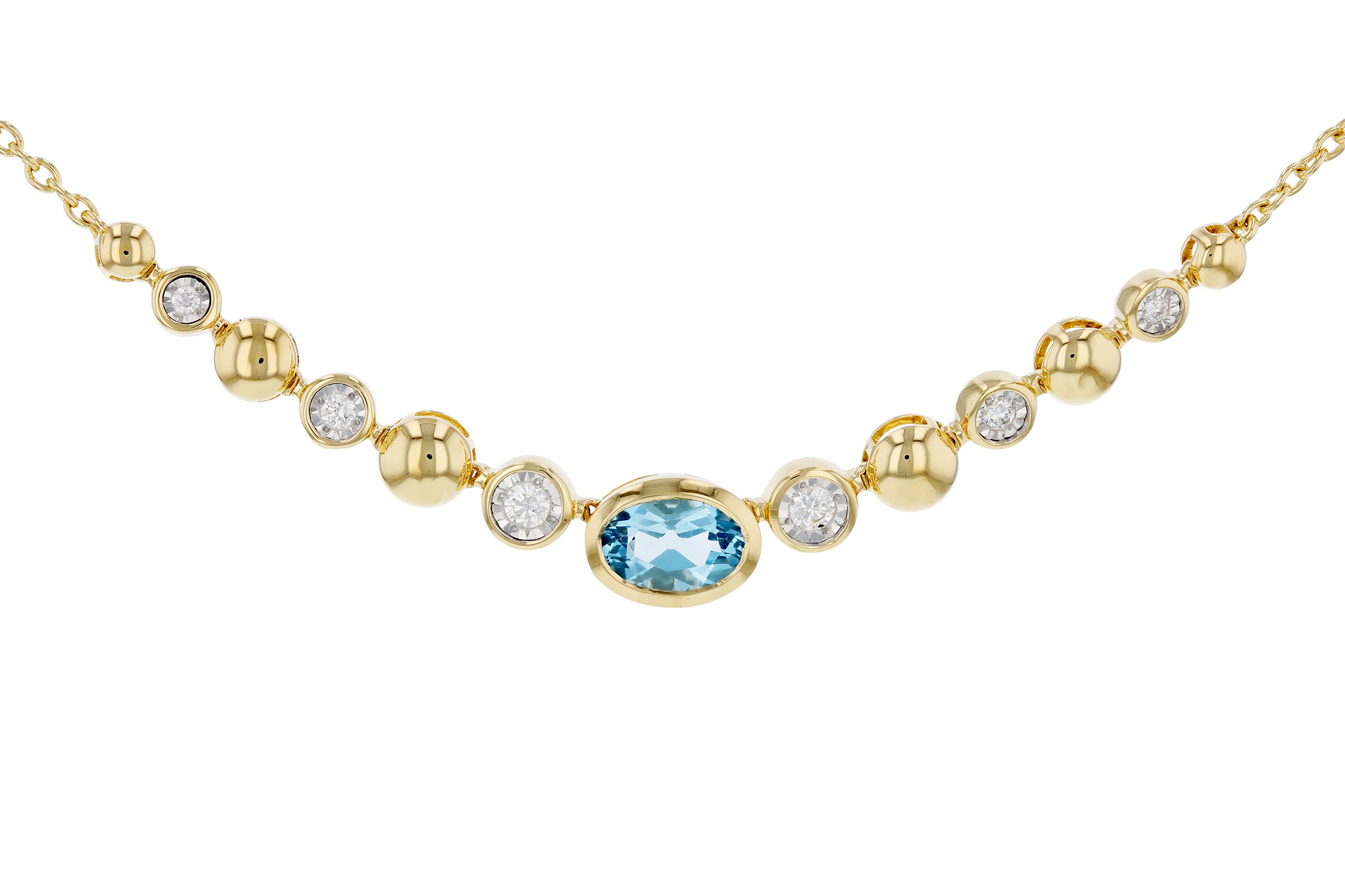 H321-38061: NECKLACE .83 SWISS BLUE TOPAZ .95 TGW (17")