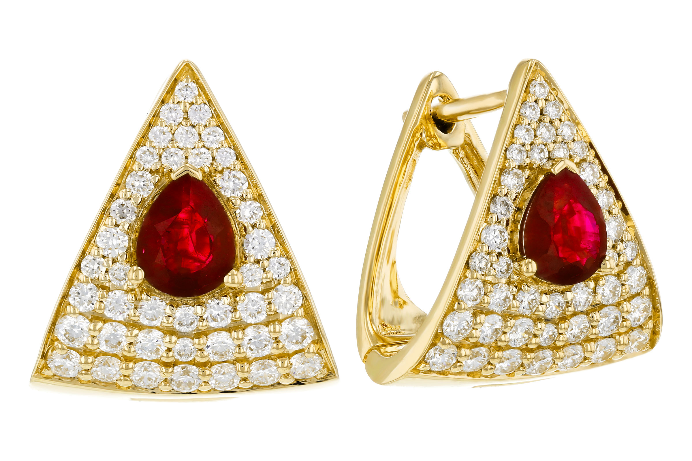 H321-38979: EARRINGS .63 TW RUBY 1.18 TGW (5x4MM RU)