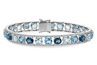 K235-02561: BRACELET 16.54 BLUE TOPAZ 17.78 TGW