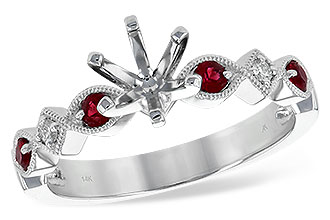 K235-91679: LDS SEMI DIA RG .20 RUBY .24 TGW