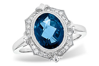 K235-98924: LDS RG 3.00 LONDON BLUE TOPAZ 3.16 TGW