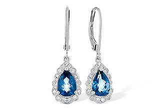 K318-71724: EARR 1.48 TW LONDON BLUE TOPAZ 1.63 TGW