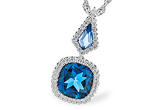 K319-58924: NECK 2.24 TW LONDON BLUE TOPAZ 2.40 TGW