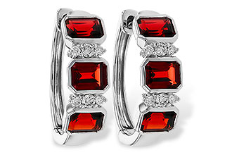K320-48061: EARRING 1.50 TW GARNET 1.61 TGW