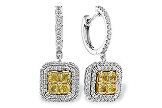 K320-48961: EARR 1.04 FANCY YELLOW DIAMONDS 1.62 TW