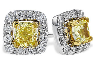 K320-49861: EARR .38 FANCY YELLOW DIAMONDS .54 TW