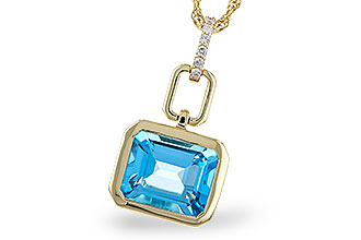 K320-49906: NECKLACE 3.26 BLUE TOPAZ 3.30 TGW (10x8MM BT)