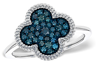 K320-50806: LDS DIA RG .33 TW BLUE DIAMONDS