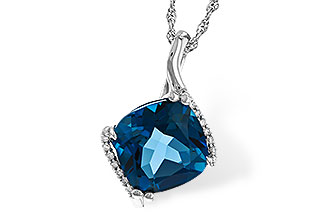 K320-52606: NECK 4.42 LONDON BLUE TOPAZ 4.50 TGW (10MM LBT)