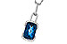 K320-54397: NECK 3.75 LONDON BLUE TOPAZ 3.90 TGW (12x8MM LBT)