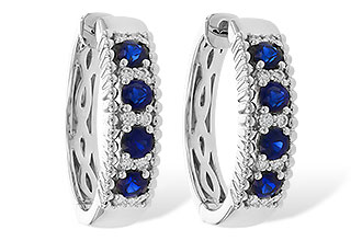 K320-54433: EARRINGS .56 TW SAPP .68 TGW