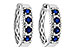K320-54433: EARRINGS .56 TW SAPP .68 TGW