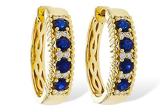 K320-54433: EARRINGS .56 TW SAPP .68 TGW