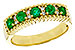 K320-54442: LDS WED RG .48 TW EMERALD .60 TGW