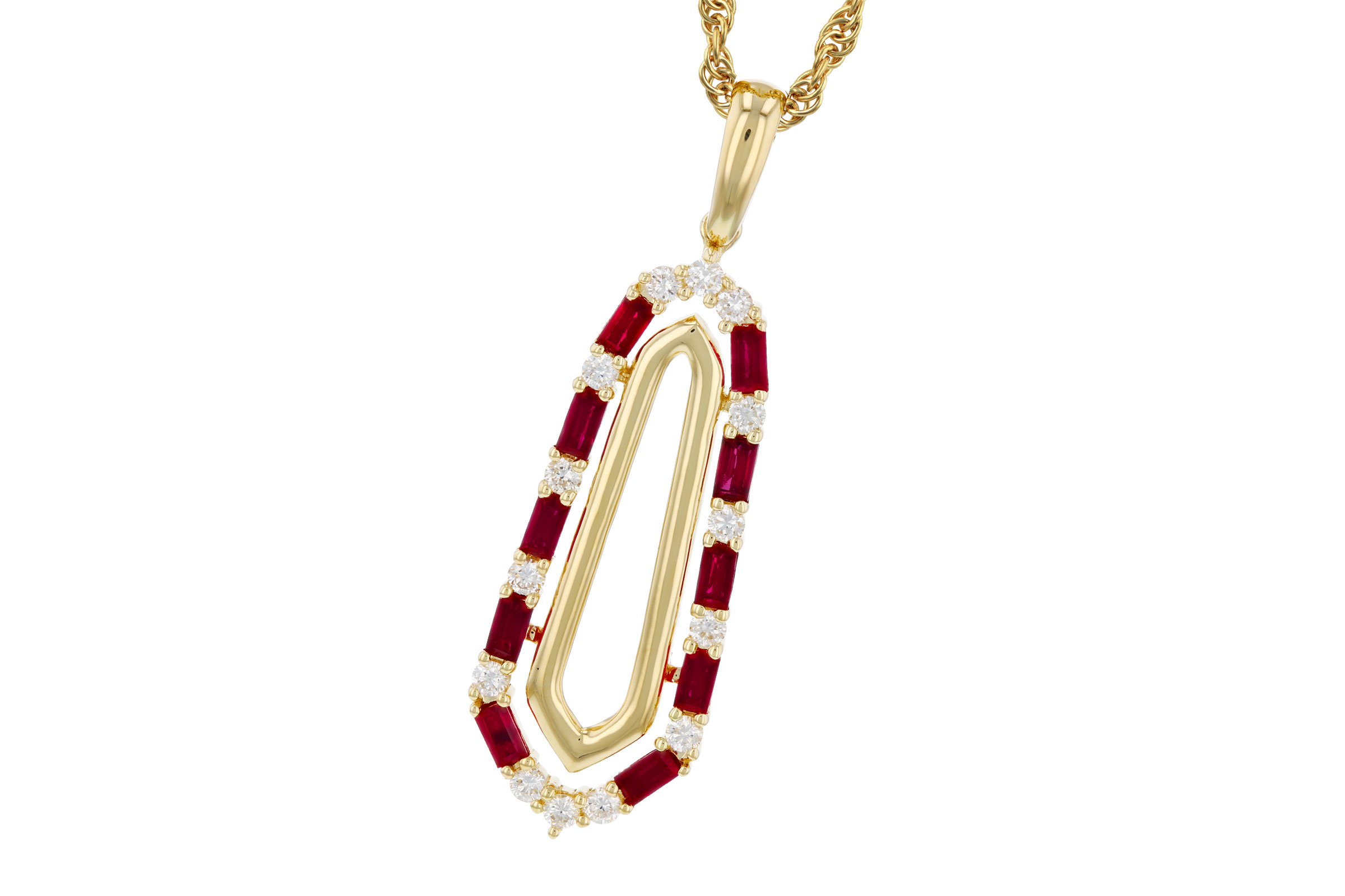 K321-39861: NECKLACE .72 TW RUBY .92 TGW