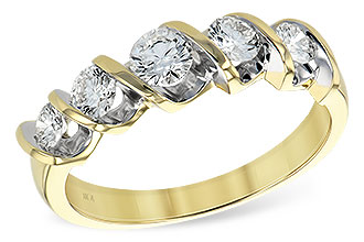 L138-70733: LDS DIA WED RING .75 TW