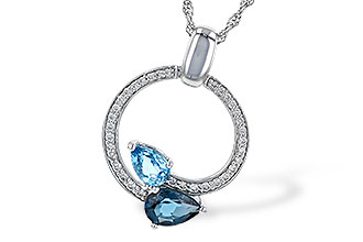 L235-98042: NECK 1.22 BLUE TOPAZ 1.40 TGW