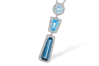 L319-57115: NECK 3.26 TW BLUE TOPAZ 3.50 TGW