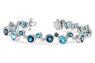 L319-59833: BRACELET 15.65 TW BLUE TOPAZ 15.95 TGW