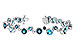 L319-59833: BRACELET 15.65 TW BLUE TOPAZ 15.95 TGW