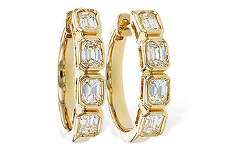 L319-60733: EARRINGS 1.10 TW EMERALD CUTS