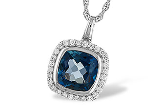L319-61670: NECK 3.85 LONDON BLUE TOPAZ 4.15 TGW (9MM LBT)