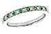 L319-63542: LDS WED RG .07 EMERALD .16 TGW