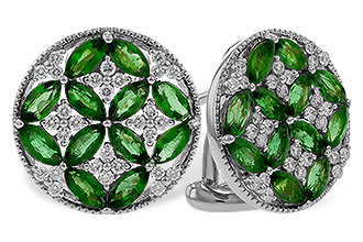 L320-48924: EARRINGS 1.66 TW EMERALD 1.96 TGW