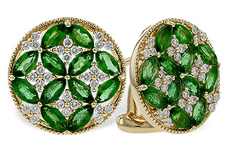 L320-48924: EARRINGS 1.66 TW EMERALD 1.96 TGW