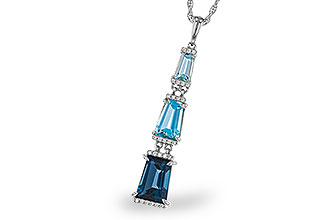 L320-49851: NECKLACE 2.60 TW BLUE TOPAZ 2.65 TGW