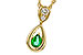 L320-49870: NECKLACE .10 EMERALD .16 TGW (4x3 EMER)