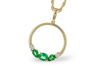 L320-49897: NECKLACE .52 EMERALD .62 TGW