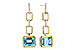 L320-50742: EARRINGS 3.20 BLUE TOPAZ 3.32 TGW (8x6MM BT)