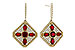 L320-50751: EARRINGS .99 TW RUBY 1.42 TGW