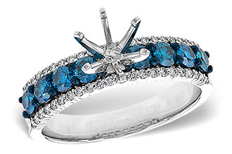 L320-50788: LDS SEMI DIA RG .72 BLUE DIAS .92 TW