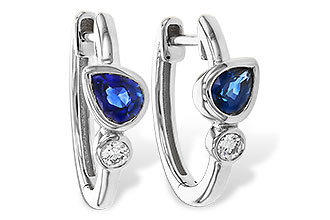 L320-50815: EARRINGS .51 SAPPHIRE .57 TGW