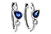 L320-50815: EARRINGS .51 SAPPHIRE .57 TGW