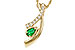 L320-51651: NECKLACE .17 EMERALD .34 TGW (5x3 EMER)