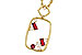 L320-51679: NECKLACE .33 TW RUBY .44 TGW