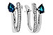 L320-52615: EARR .88 LONDON BLUE TOPAZ 1.08 TGW (6x4MM LBT)