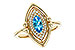 L320-54388: LDS RG .54 BLUE TOPAZ .70 TGW (8x4MM BT)