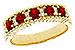 L320-54433: LDS WED RG .60 TW RUBY .72 TGW
