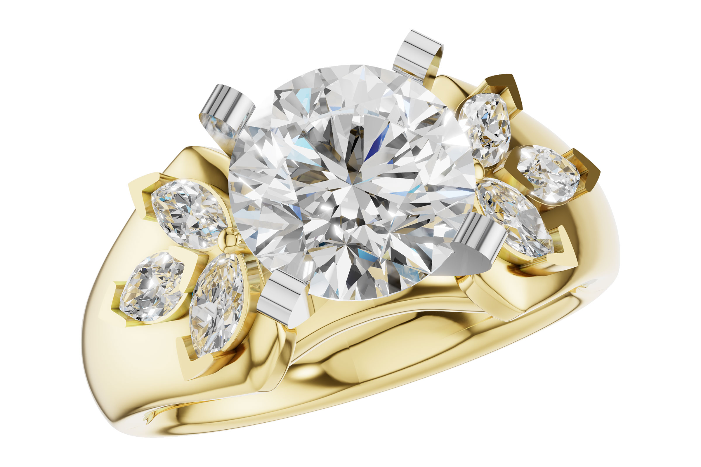 L321-38024: LDS SEMI DIA RG .38 TW MARQUISE DIAS