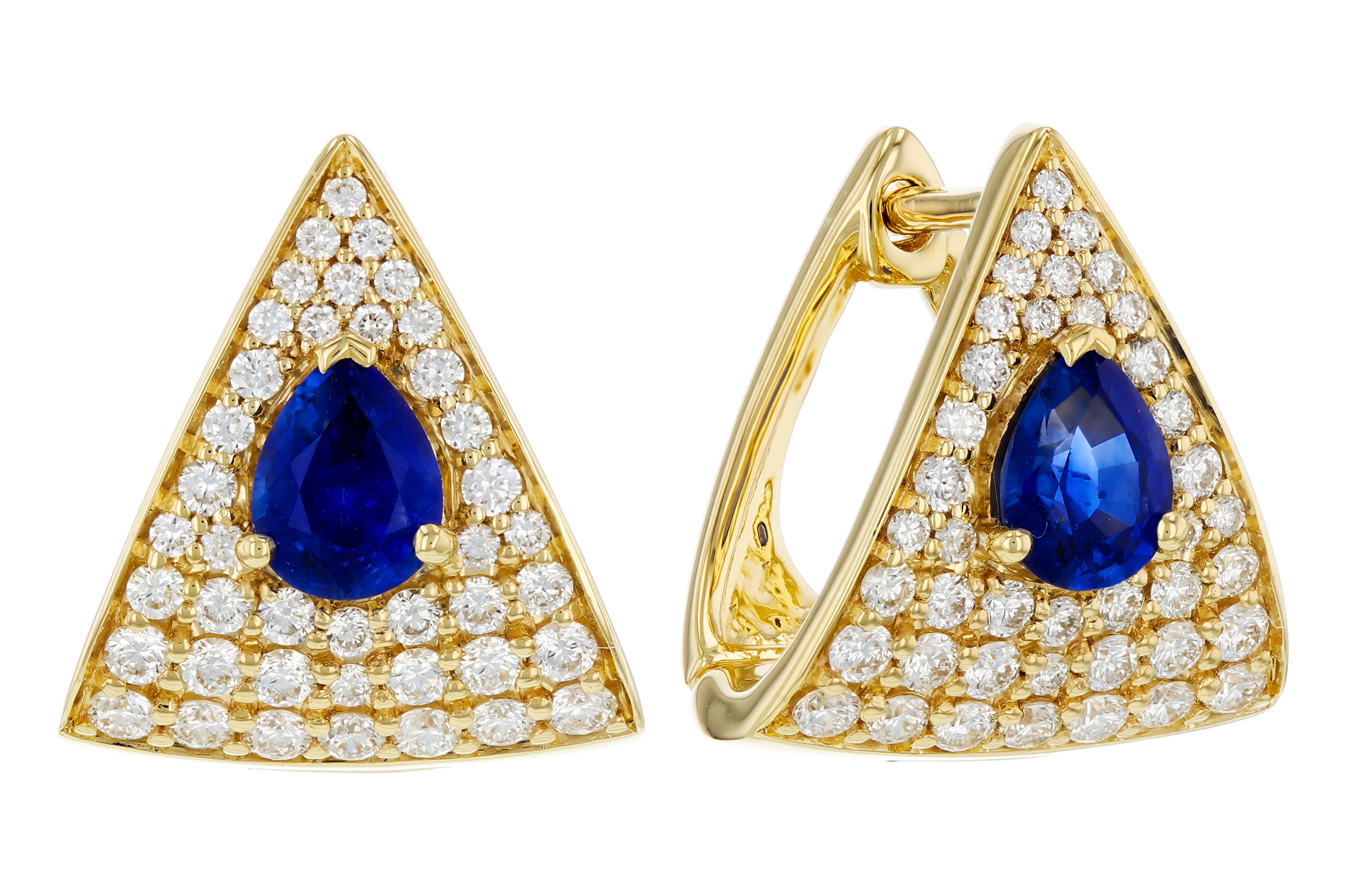 L321-38979: EARRINGS .65 TW SAPPHIRE 1.20 TGW (5x4MM SA)