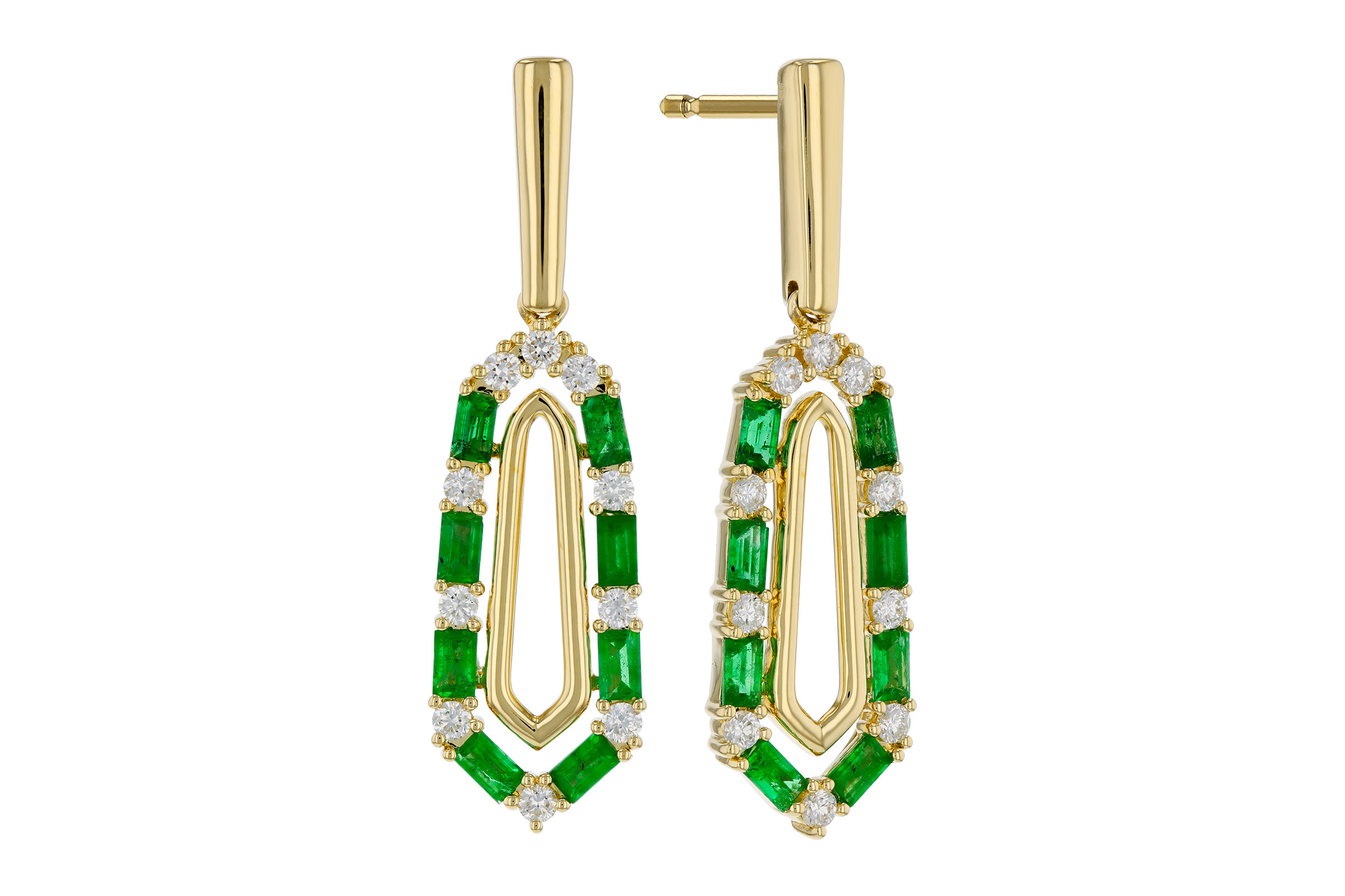 L321-39870: EARR .74 TW EMERALD 1.02 TGW