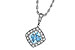 M052-28033: NECKLACE .80 AQUA .93 TGW