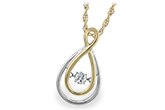 M234-18006: NECKLACE .14 BR (YG TRIM)
