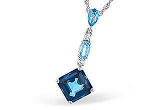 M318-67133: NECK 2.95 TW BLUE TOPAZ 3.00 TGW
