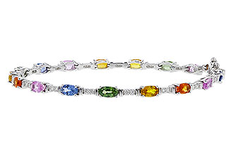 M320-48079: BRACELET 4.76 MULTI-COLOR SAPPH 5.08 TGW (7")