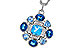 M320-48915: NECKLACE 3.19 TW BLUE TOPAZ 3.25 TGW